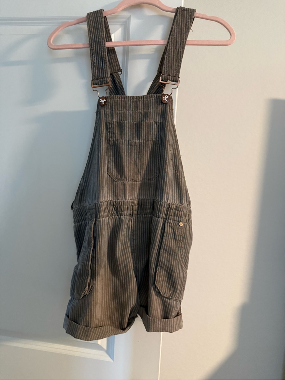 One Teaspoon Gray Pinstripe Overalls